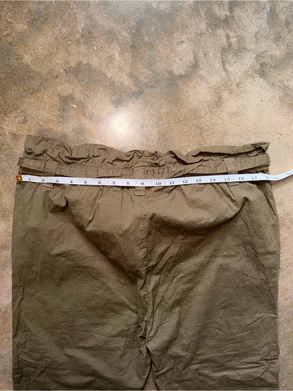 Women’s 2X High-Rise Paperbag Chino Pants in Olive Utility XXL Cargo 2XL - Picture 6 of 11